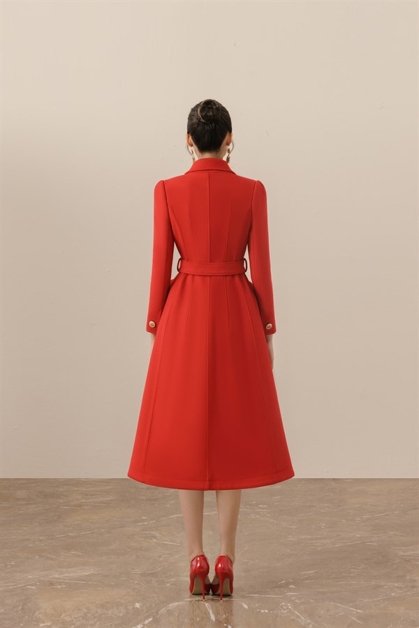 Mona Louise Coat - Red